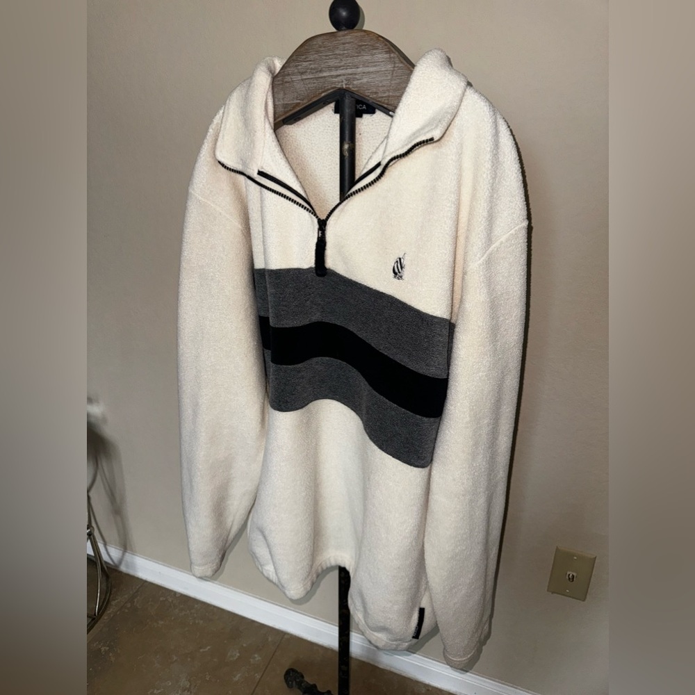 Vintage Nautical wool quarter zip fleece